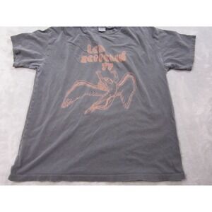 American Eagle Led Zeppelin 77 Graphic Band Tee Gray XS S Short Sleeve T-Shirt